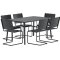 Holmsund set de jardin table 90x150cm 6 chaises noir.