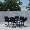 Holmsund set de jardin table 90x150cm 6 chaises noir.