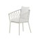 Linos chaise de jardin blanc.