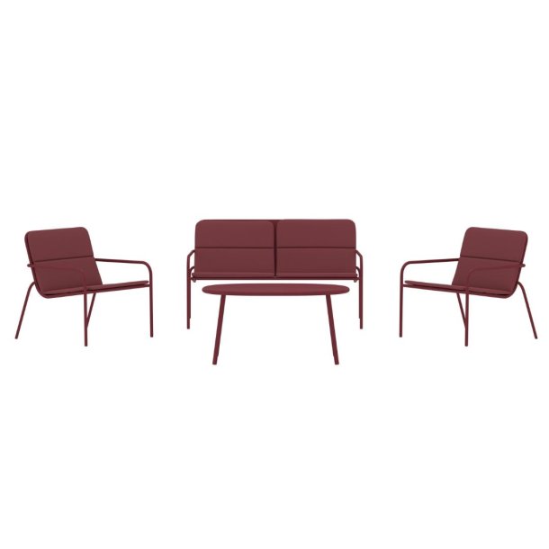 Fourni sofas�t bordeaux.