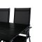 Denver hagesett bord 70x120cm og 4 stoler Break svart.