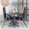 Denver hagesett bord 70x120cm og 4 stoler Break svart.