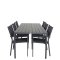 Break Gartenset Tisch 90x205cm schwarz, 6 Sthle Copacabana schwarz.