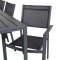 Break Gartenset Tisch 90x205cm schwarz, 6 Sthle Copacabana schwarz.