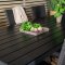 Break tr�dg�rd set bord 90x205cm svart, 6 stolar Anna svart.