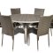 Parma Gartenset Tisch �140cm und 6 St�hle Anna grau.