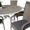 Parma Gartenset Tisch �140cm und 6 St�hle Anna grau.