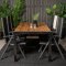 Bois Gartenset Tisch 90x205cm und 6 Sthle Break schwarz, natur.