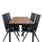Bois Gartenset Tisch 90x205cm und 6 Sthle Break schwarz, natur.