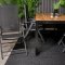 Bois Gartenset Tisch 90x205cm und 6 Sthle Break schwarz, natur.