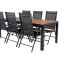 Bois Gartenset Tisch 90x205cm und 6 Sthle Break schwarz, natur.