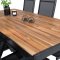 Bois Gartenset Tisch 90x205cm und 6 Sthle Break schwarz, natur.