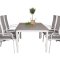 Levels zestaw ogrodowy stł 100x160/240cm i 6 krzesło Copacabana biały, szary. 