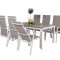 Levels zestaw ogrodowy stł 100x160/240cm i 6 krzesło Copacabana biały, szary. 