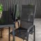 Break Gartenset Tisch 90x205cm schwarz, 6 Sthle Copacabana schwarz.