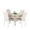 Volta Gartenset Tisch 90cm und 4 Sthle Anna wei.