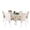 Volta havest bord 150cm og 6 stole Anna hvid.