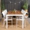 Bois zestaw ogrodowy stł 90x205cm i 6 krzesło Santorini biały, naturalny. 