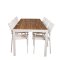 Bois zestaw ogrodowy stł 90x205cm i 6 krzesło Santorini biały, naturalny. 