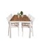 Bois zestaw ogrodowy stł 90x205cm i 6 krzesło Santorini biały, naturalny. 