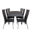 Marbella Ensemble table et chaises de jardin, table 100x160/240cm et 8 chaises Copacabana, noir. 
