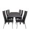 Marbella Ensemble table et chaises de jardin, table 100x160/240cm et 8 chaises Copacabana, noir. 