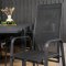 Marbella Ensemble table et chaises de jardin, table 100x160/240cm et 8 chaises Copacabana, noir. 