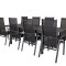 Marbella Ensemble table et chaises de jardin, table 100x160/240cm et 8 chaises Copacabana, noir. 