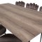 MarinaGRBL Essgruppe Esstisch El Holz dekor grau und 6 Limhamn Esszimmerstühle Velour grau.