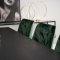 Dipp180x90BLBR spisebordsst spisebord sort og 6 Velvet Deluxe stole velour grn, messing dekor.
