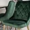 Dipp180x90BLBR spisebordsst spisebord sort og 6 Velvet Deluxe stole velour grn, messing dekor.
