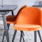Gold Essgruppe Esstisch Ausziehbarer Tisch Länge cm 180 / 220 schwarz und 6 Velvet Esszimmerstühle Velour orange, schwarz.