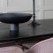 Gold Essgruppe Esstisch Ausziehbarer Tisch Länge cm 180 / 220 schwarz und 6 Velvet Esszimmerstühle Samt pink, schwarz.