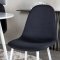 PlazaWHWH100 spisebordsst spisebord hvid og 4 Polar stole sort, hvid.
