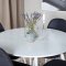 PlazaWHWH100 spisebordsst spisebord hvid og 4 Polar stole sort, hvid.