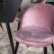 SilarBLExt spisegruppe spisebord uttrekksbord lengde cm 120 / 160 svart og 4 Velvet spisestuestoler velour rosa, svart, messing dekor.