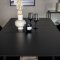 SilarBLExt Essgruppe Esstisch Ausziehbarer Tisch Länge cm 120 / 160 schwarz und 4 Velvet Esszimmerstühle Velour schwarz, Messing dekor.