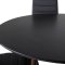 PlazaBLWA100 Essgruppe Esstisch schwarz und 4 Slim High Back Esszimmersthle PU Kunstleder schwarz.