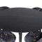 Dipp115BLBR spisegruppe spisebord svart og 4 Velvet spisestuestoler velour blomstret.