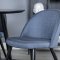 Dipp115BLBL spisegruppe spisebord svart og 4 Velvet spisestuestoler bl.