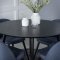 Dipp115BLBL spisegruppe spisebord svart og 4 Velvet spisestuestoler bl.