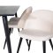 Dipp180x90BLBL matgrupp matbord svart och 6 Velvet matstola velour beige, svart.