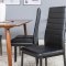 Polar180X90WNWN matgrupp matbord Valn�t dekor och 6 Slim High Back matstola PU konstl�der svart.