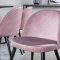 MarinaBLBL Essgruppe Esstisch schwarz und 6 Velvet Esszimmersthle Velour pink, schwarz.