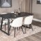 IncaBLBL matgrupp matbord utdragbart bord längd cm 160 / 200 svart och 4 Velvet matstola sammet beige, svart.