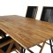 Chan hagesett bord 100x200cm og 4 stoler Little John svart, natur.