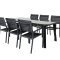 Paola zestaw ogrodowy stół 100x200cm czarny, 6 krzesła Copacabana czarny.