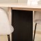 BiancaWW Essgruppe Esstisch Eiche Furnier wei washed und 4 Berit Esszimmersthle Velour beige.