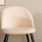 BiancaWW matgrupp matbord ektrd faner vit washed och 4 Velvet Stitches matstola beige.