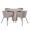 Bianca matgrupp bord whitewash och 4 berit stolar beige.